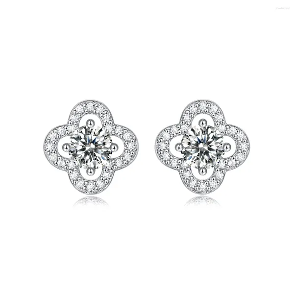 Boucles d'oreilles à tige Style SOXW, diamant Moissanite 0,5 ct