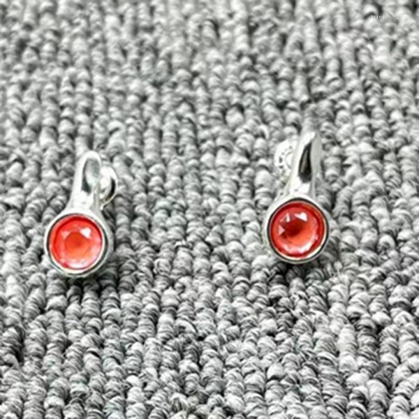 Pendientes de tuerca Chapado en moda Original español, Color plata 925, joyería de cristal naranja transparente, regalos aptos para Unode50