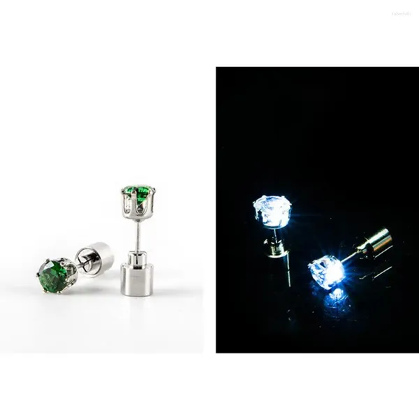 Pendientes de tachuelas Fiesta brillante Led para festivales de baile Los llamativos pernos de orejas livianas Drop Pendants Nighttime