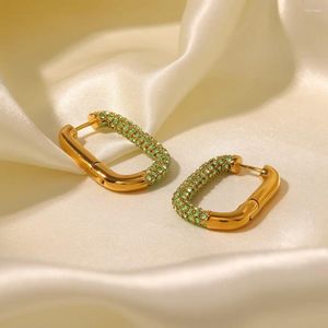 Boucles d'oreilles offre spéciale plaqué or 18 carats, bijoux géométriques de haute qualité en acier inoxydable pour femmes