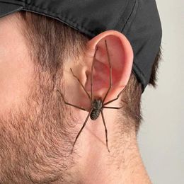 Boucles d'oreilles araignée personnalité alternative, accessoires gothiques exagérés pour amoureux et cadeau Goth Fashionista