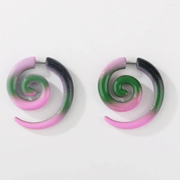 Pendientes SRCOI Gótico Acrílico Espiral Cónico Túnel De Carne Expansor De Oreja Expansor Para Mujeres Niñas Joyería Estiramiento Enchufe Medidores De Caracol