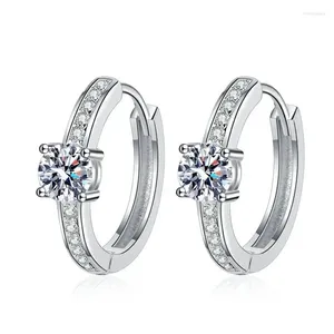 Boucles d'oreilles en argent Sterling SS925, bijoux de mariage français, 50 cents, Moissanite Premium, 1 Carat, couleur D, vente en gros