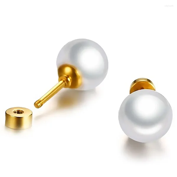 Boucles d'oreilles en acier inoxydable, 3-8mm, vis en perle blanche pour femmes et filles, petit Piercing de 20G, oreilles de Tragus à la mode pour hommes