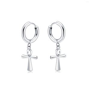 Boucles d'oreilles à clous en acier inoxydable Punk Simple et polyvalent Clips d'oreille croisés pour hommes femmes