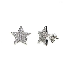 Boucles d'oreilles clous étoile oreille goujons Micro pavé étincelles Cz pour les femmes tous les jours adolescent fête des mères céleste anniversaire cadeau bijoux boucle d'oreille