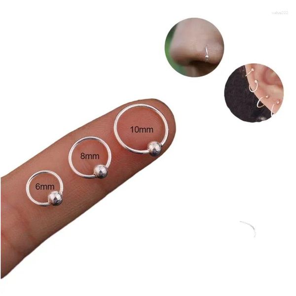 Boucles d'oreilles Sterling Sier 925 pour femmes anneaux de nez Piercing Perçage Original certifié réel bijoux Drop livraison Otein