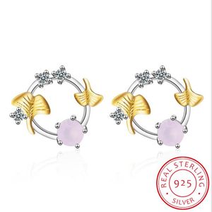 Boucles d'oreilles en argent Sterling rose/blanc, zircone cubique, goutte d'eau de fiançailles pour femmes, bijoux fins de mariage, cadeau