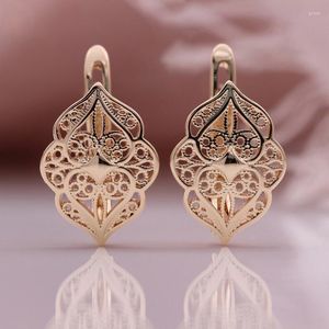 Stud Earrings Style Rose Gold Ploated Women Creation Flower Patroon Hollow Charm Wedding Fashion Juwelierfeestje Gift