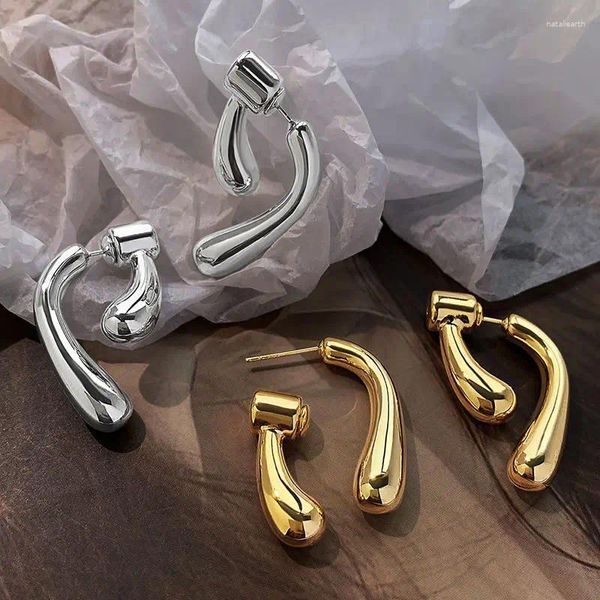 Boucles d'oreilles en métal pour femmes, élégantes et simples, cadeaux de vacances, rétro, luxe, en forme de U, accessoires de bijoux gothiques