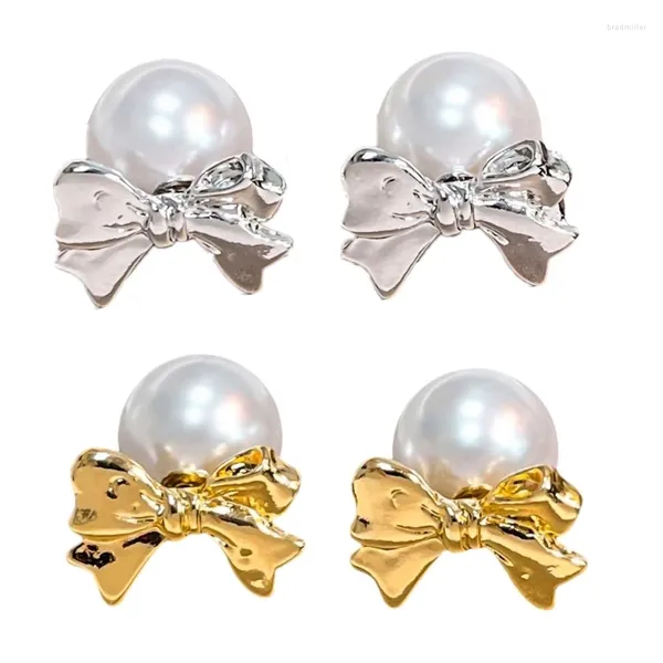 Boucles d'oreilles Sweet Bowknot Élégant Grajques d'oreille élégant Accessoire Beau Pin Perfect Jewelry Gift For Fashion Ladies