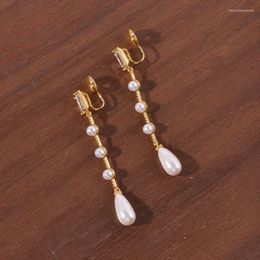 Boucles d'oreilles à pampilles, perle ronde sans trous d'oreille, anti-moustique, plaque d'encens, Clip, cadeau polyvalent pour femmes, vente en gros