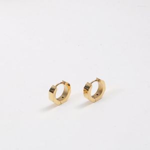Stud -oorbellen Tauam Design Hollow Square Geometrische hoepel Earring Vet dikke Trapezoid roestvrijstalen goudkleur voor vrouwen