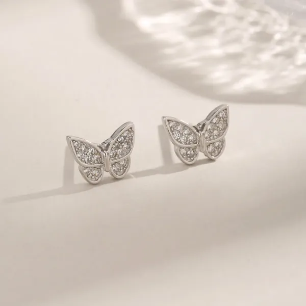 Boucles d'oreilles à clous, le collier papillon Aobao présente un Design de Niche, un tempérament à la mode, un luxe léger et un sens de