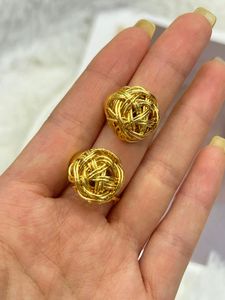 Boucles d'oreilles à clous Timeless Wonder Brass Geo Yarn Ball pour les femmes Designer Jewelry Party Goth Punk Gift Rare Top 2233