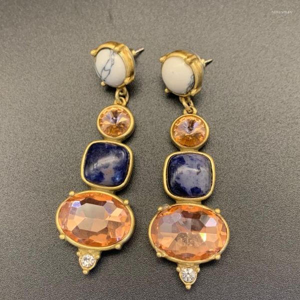 Pendientes de tuerca maravilla eterna fantasía Zircon Geo para mujer joyería de diseñador regalo de pasarela gótica Top raro Vintage 4426