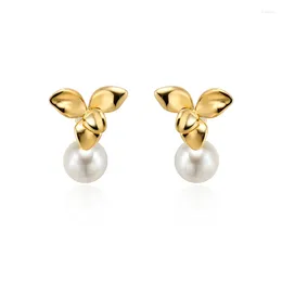Boucles d'oreilles intemporelles Wonder fausse perle géo florale pour femmes bijoux de créateur Ins fête coréenne japon cadeau gothique Brincos 6263