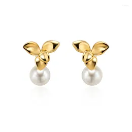 Stud Oorbellen Tijdloze Wonder Faux Pearl Geo Floral voor vrouwen Designer Sieraden Ins Party Koreaans Japan Gift Gothic Brincos 6263