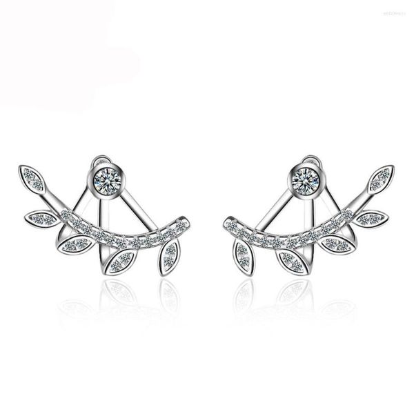 Boucles d'oreilles à tige de qualité supérieure ensemble de branches CZ feuille pour femmes fille bijoux Orecchini Aros Aretes boucle d'oreille