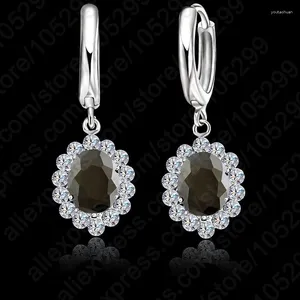 Boucles d'oreilles en argent Sterling 925 véritable pour femmes, bijoux de mariage de qualité supérieure, aiguille en zircone cubique, livraison rapide