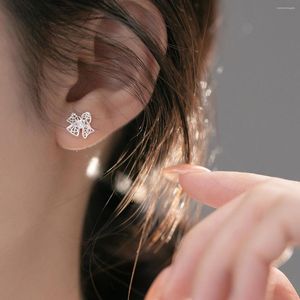 Boucles d'oreilles TOYOOSKY S925 en argent Sterling avec fil à nœud, Style INS, petit tempérament frais et doux pour femmes, cadeau de fête pour filles