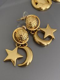 Boucles d'oreilles TREND TREND GOLD Street Street Pats Personnalité Star Moon