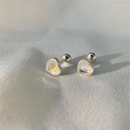 Stud Earrings Trend Opal Love Heart For Women Girls Bruiloft Kerstfeest Verjaardag Jewelry cadeau Pendientes EH4542965
