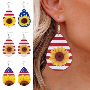 Boucles D'oreilles Tendance USA Dangle Drop Bohème Pour Femmes Patriotique 4 Juillet Jour De L'Indépendance Cadeau Silicone Hoop 2023