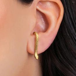 Boucles d'oreilles tendance, bijoux uniques, couleur or, petit serpent en métal écologique pour femmes