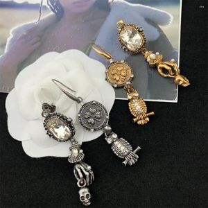 Boucles d'oreilles étalon la personnalité de la mode tendance hip hop punk squelette pendentif pour femmes fille fille fête des bijoux accessoires