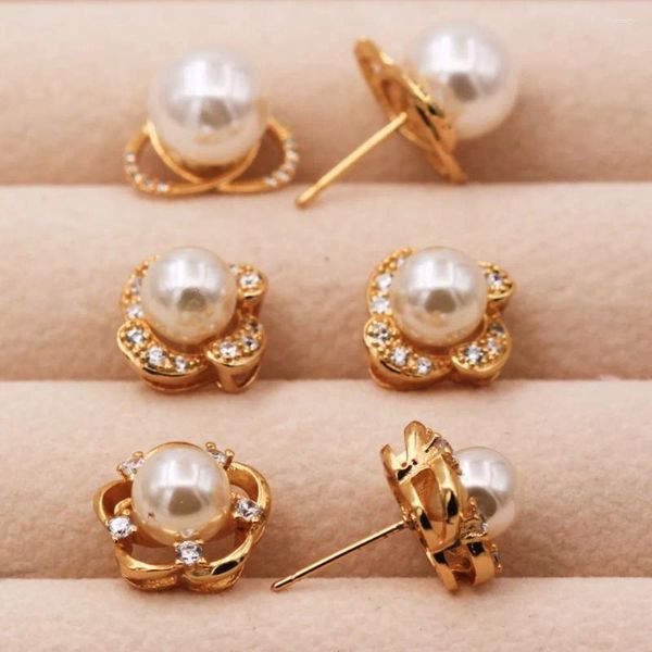 Boucles d'oreilles tendance en cuivre plaqué or, poire, pierre de zircone cubique pour femmes et filles, accessoires de bijoux à la mode, cadeau de mariage