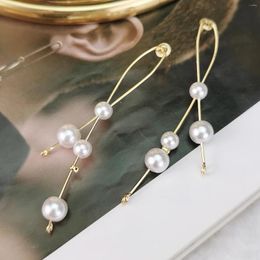 Boucles d'oreilles longues à la mode pour femmes, bijoux uniques en Imitation de perles, à la mode, UKMOC