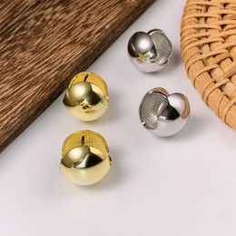 Stud Oorbellen Trendy Gepolijst Ronde Bal Gesp Voor Vrouwen Ontwerp Fijne Sieraden Anti Allergie Drop