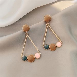 Stud -oorbellen Triangle Tassel Koreaanse lange statement Geometrische oorbel voor vrouwen Fashion Jewelry Oorbellen Brincos CCC