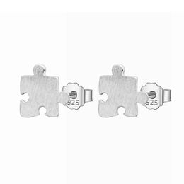 Boucles d'oreilles TrustDavis réel 925 en argent Sterling mode minuscule créatif Puzzle charme pour femmes filles enfants dame bijoux DS419Stud