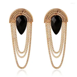 Boucles d'oreilles UDDEIN mode boucle d'oreille multi couche gland noir acrylique gemme pour femmes accessoires Vintage fête bijoux en gros