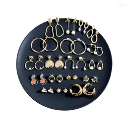 Boucles d'oreilles étalon Uer Gold Couleur pour femmes Minimaliste en alliage de perle acrylique ensemble de bijoux de bijoux 2024 Arrivées