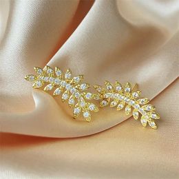 Boucles d'oreilles Uilz Ins en forme de petite feuille pour femmes, couleur argent, accessoires de bijoux de mariage à la mode