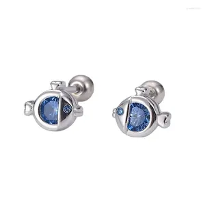 Boucles d'oreilles étalon unioorsj Real 925 Bijoux en argent sterling charmant petit poisson pour les femmes enfants cadeau