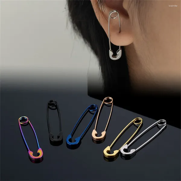 Pendientes de tuerca, Pin único para mujeres y hombres, oreja de seguridad, moda de acero inoxidable, Piercing de perno, joyería Rock Punk, regalo