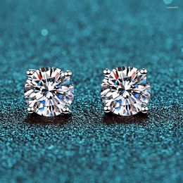 Boucles d'oreilles URMYLADY 0.5-2CT Test réussi Moissanite goujons pour hommes femmes S925 argent Sterling mariée mariage diamant GRA