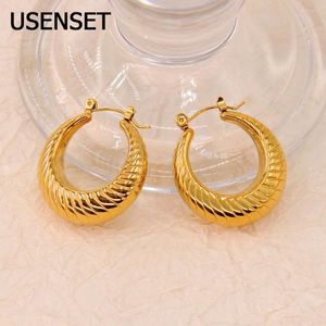 Boucles d'oreilles USENSET USENSET TEXTRE MINIMALISTIQUE DE LA FEMMES COLACE en acier inoxydable