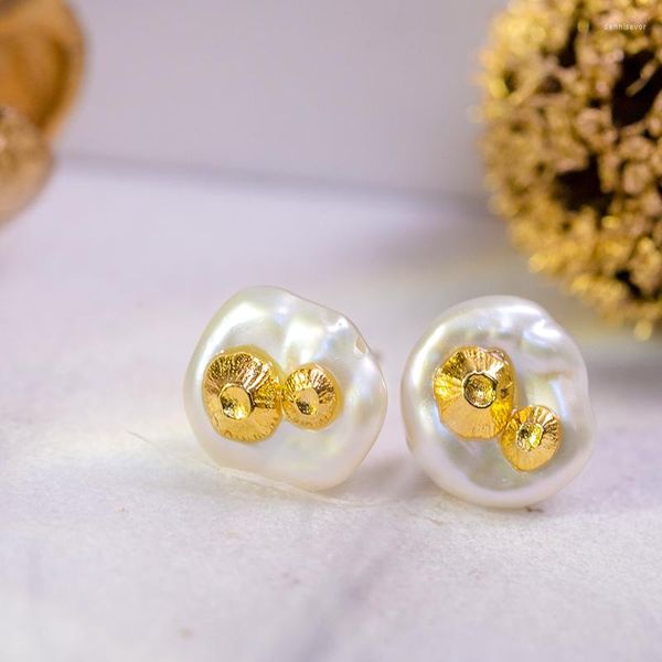 Pendientes de tuerca Vanssey, joyería de moda OL, flor, nube, perla barroca Natural, accesorios de boda para fiesta para mujer 2023