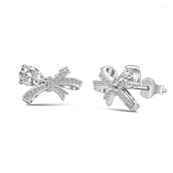 Aretes Versátiles 925 Diseño De Lazo Gota Conjunto Principal Plata Mujer De Moda Y Elegante