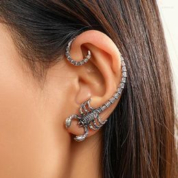 Boucles d'oreilles Vintage gothique foncé Scorpion pour femmes et hommes, Piercing à Clip, Punk, bijoux de personnalité, Halloween Cosplay