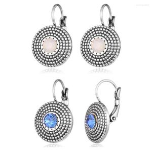 Stud Oorbellen Vintage Voor Vrouwen Eenvoudige Blauwe Zirkoon Charms Verklaring Clip Opknoping Mode-sieraden Moederdag Cadeau