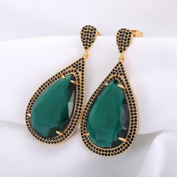 Pendientes de botón Vintage verde imitación piedra gota damas estilo étnico accesorios Premium cuentas banquete regalo