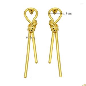 Stud -oorbellen Vintage Long Hangende Ear Piercing Kit Glanzende roestvrijstalen hoepel items Dames Creative Drop Delivery Sieraden DHHQ6