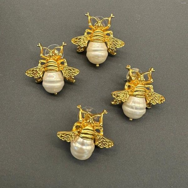 Pendientes de semental Bees Vintage Zirconia For Women Jewelry Runway Party T Show Fancy Trendy Boho Ins Japón Corea