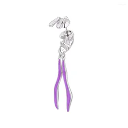 Boucles d'oreilles VOQ couleur argent pendentif femmes Design Senior lumière luxe personnalité dos suspendus bijoux de mode